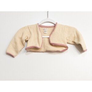 Empress Baby Kids Girls Ivory Pink Cotton Sweater Cardigan Long Sleeve Size 3T